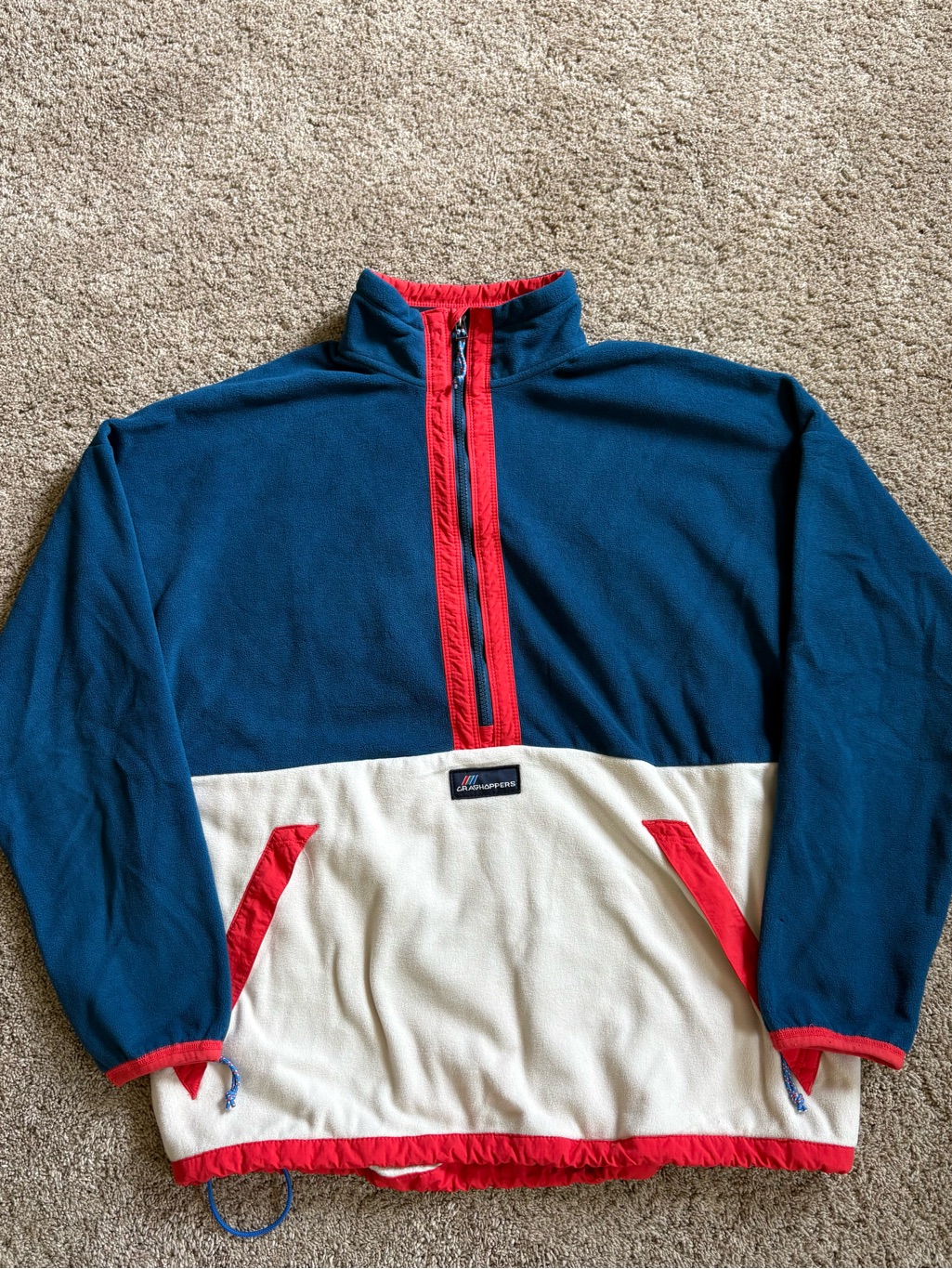 Craghoppers Half Zip Fleece Pullover Large Hiking Gorpcore Colorblock